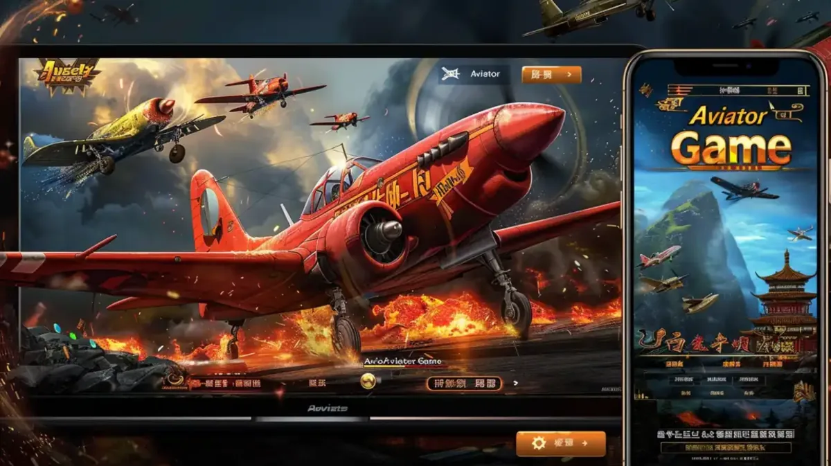 A promotional banner for the Aviator crash game, featuring an Asian-themed design with a sleek aircraft silhouette against a vibrant sunset sky, highlighting the game's exciting multiplier mechanics and mobile-friendly interface.