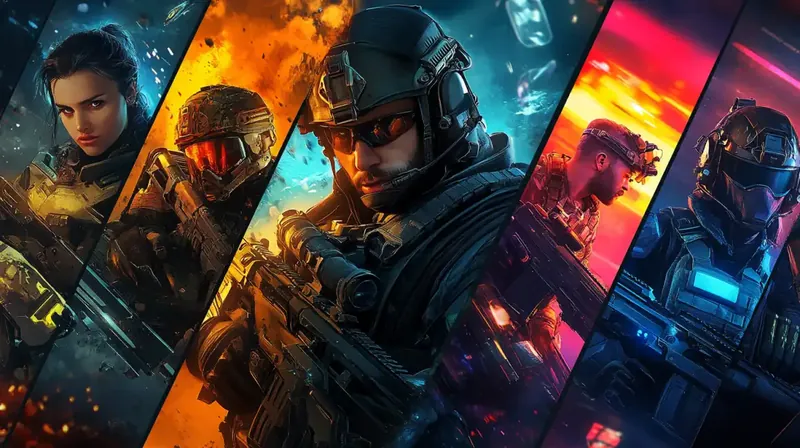 A comprehensive character roster for a tactical shooter game, showcasing diverse military operatives in specialized gear, each with unique abilities and tactical roles in intense combat scenarios.
