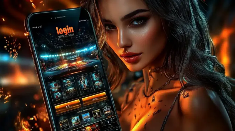 A sleek mobile app login screen showcase for tk1971, displaying the clean and intuitive login interface with modern design elements, security features, and user-friendly navigation for mobile casino access.